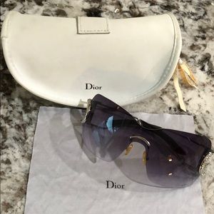 Dior purple sunglasses.